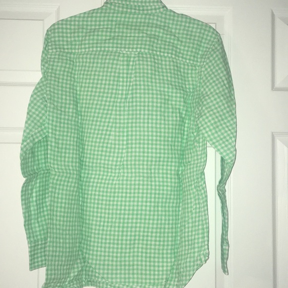 Southern Tide Green Gingham Popover - Picture 6 of 7